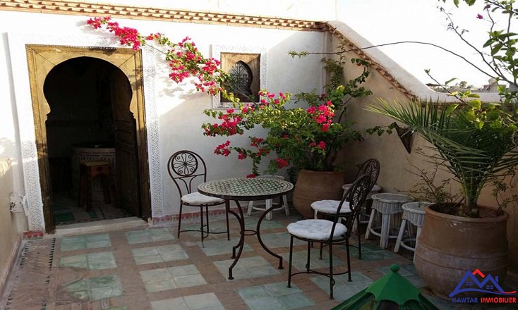Riad conservant style marocain traditionnel Vente Maison d   h  te