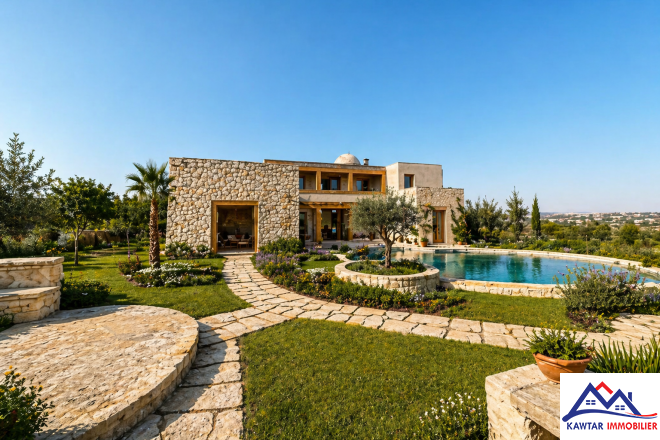 villa semi finie avec piscine sur la route de Marrakech 2