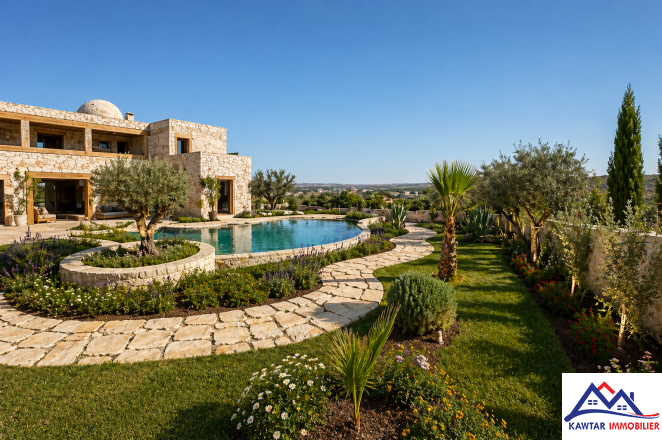 villa semi finie avec piscine sur la route de Marrakech 3