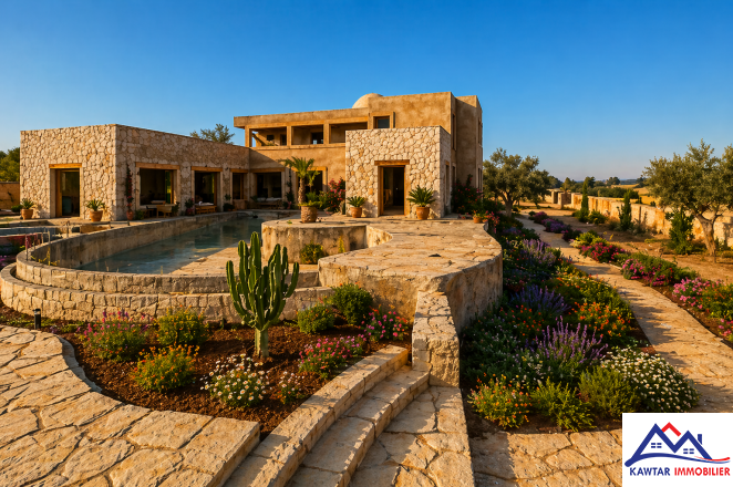 villa semi finie avec piscine sur la route de Marrakech 12