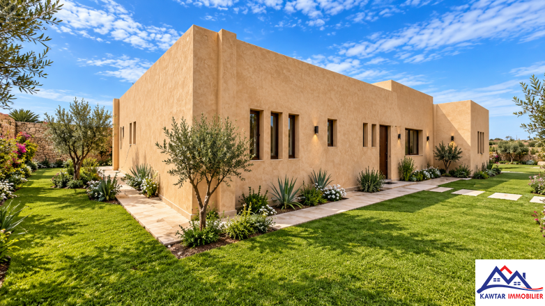 Charmante villa avec piscine sur terrain de 1 000 m² à 8 km d’Essaouira – secteur Ghazoua 3
