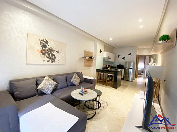 Studio moderne avec balcon au centre de Guéliz 1