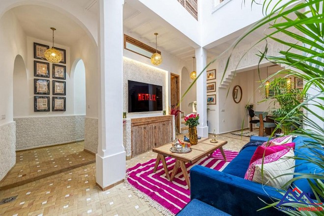 Riad rénové titré à vendre – Riad Zitoun, Médina 3