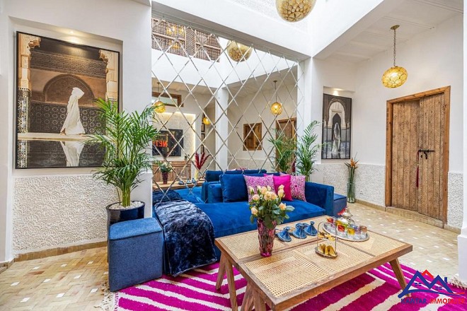 Riad rénové titré à vendre – Riad Zitoun, Médina 4