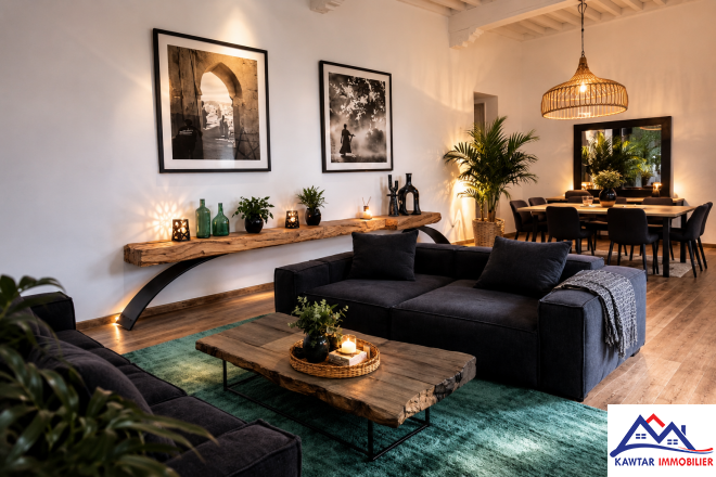 À vendre – Bel appartement titré, entièrement meublé et soigneusement rénové, situé au cœur de l’ancienne Médina d’Essaouira. 1